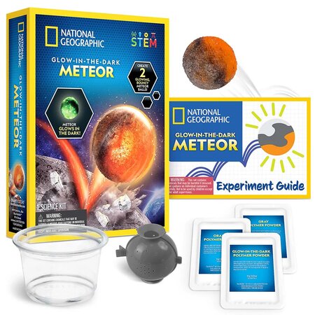 Kit Creativ STEM Meteorit care straluceste in intuneric, 8 ani+, National Geographic 696965