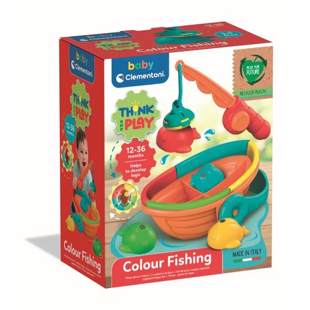 Joc educativ de logica pestisori colorati din plastic reciclat, 12-36 luni, Clementoni