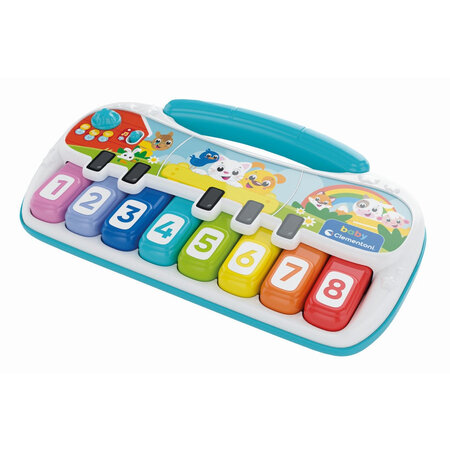 Pian interactiv cu 8 note muzicale, 18 luni+, Clementoni 697125