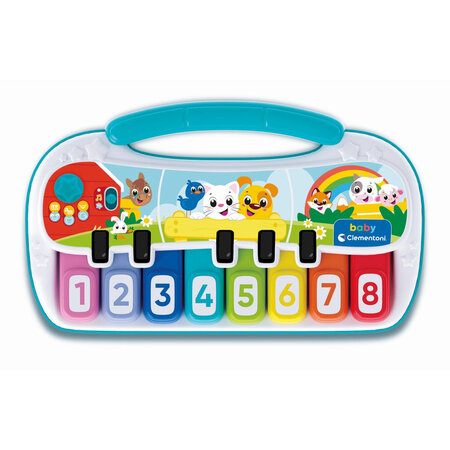 Pian interactiv cu 8 note muzicale, 18 luni+, Clementoni 697124