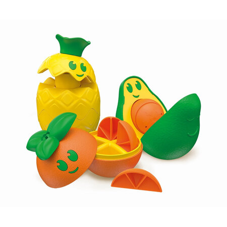 Joc educativ de logica fructe colorate din plastic reciclat, 12-36 luni, Clementoni 697151