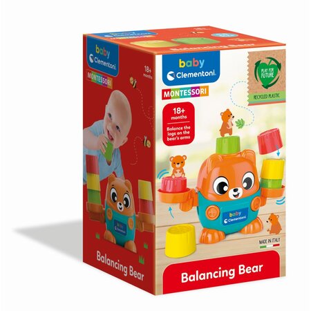 Ursulet de echilibru cu activitati Montessori Baby, 12 luni+, Clementoni