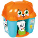 Jucarie educationala - Cos Catelus cu cuburi de constructie Soft Clemmy, 6 luni+, Clementoni 697251