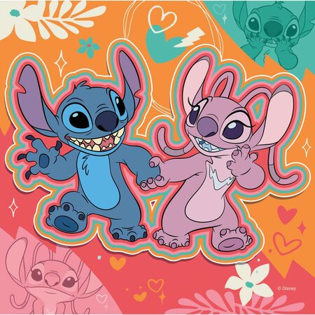 Puzzle Disney Stitch in ritmul muzicii, 5 ani+, 3x49 piese, Ravensburger 697293