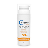 Crema protectie solara SPF50+ ten sensibil si reactiv, 50 ml, Ceramol