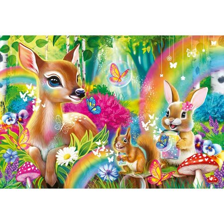 Puzzle Prietenii dragalasi ai padurii, 4 ani+, 2x24 piese, Ravensburger 697314