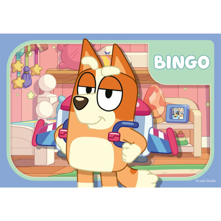 Puzzle Bluey 4 x 1, 18 luni+, Ravensburger 697332