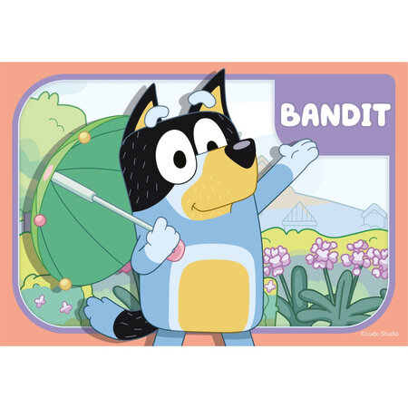 Puzzle Bluey 4 x 1, 18 luni+, Ravensburger 697334