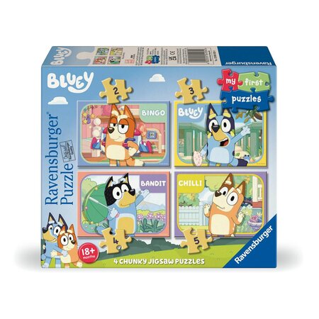 Puzzle Bluey 4 x 1, Ravensburger