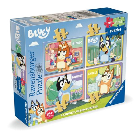 Puzzle Bluey 4 x 1, 18 luni+, Ravensburger 697331
