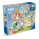 Puzzle Bluey 4 x 1, 18 luni+, Ravensburger 697331