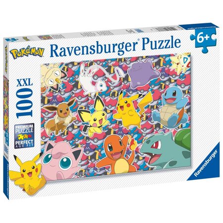 Puzzle Pokemon gata de lupta, 6 ani+, 100 piese, Ravensburger 697406