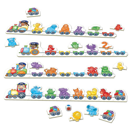 Trenulet Puzzle de potrivire a culorilor, +3 ani, Orchard Toys 697412