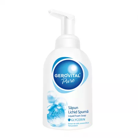 Sapun Lichid Spuma, Glycerin, 300 ml, Gerovital