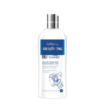 Emulsie hidratanta si demachianta 2in1 Gerovital H3 Classic, 200 ml, Farmec