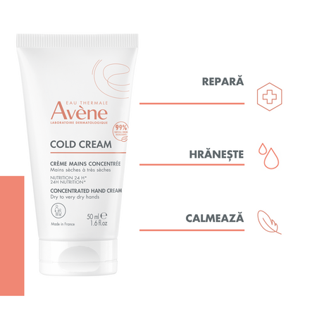 Crema de maini concentrata Cold Cream, 50 ml, Avene 697799