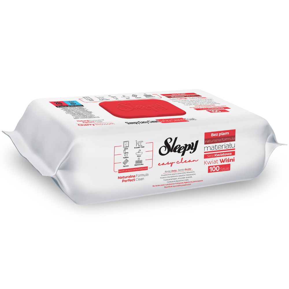 Servetele umede multisuprafete Easy Clean, Cherry Blossom, 100 bucati, Sleepy
