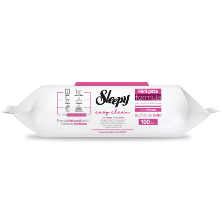 Servetele umede multisuprafete Easy Clean, Lilium Bouquet, 100 bucati, Sleepy 697819