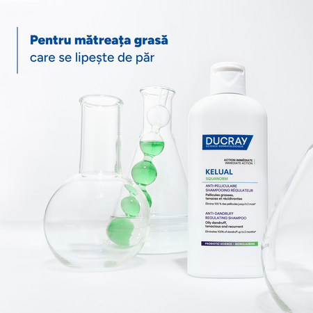 Sampon pentru Matreata Grasa si Exces de Sebum Kelual Squanorm, 400 ml, Ducray 825519