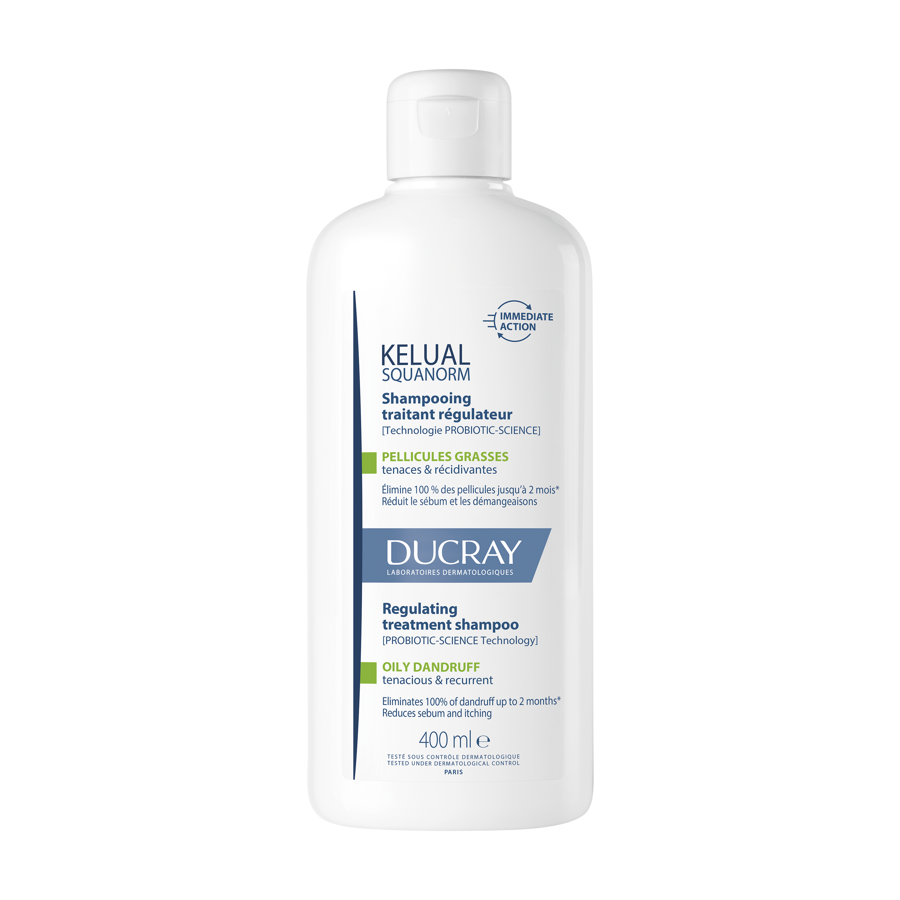 Sampon tratament dermatocosmetic seboreglator, matreata grasa Kelual, 400 ml, Ducray