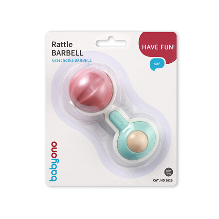 Jucarie zornaitoare Barbell, 0 luni+, Babyono 698139