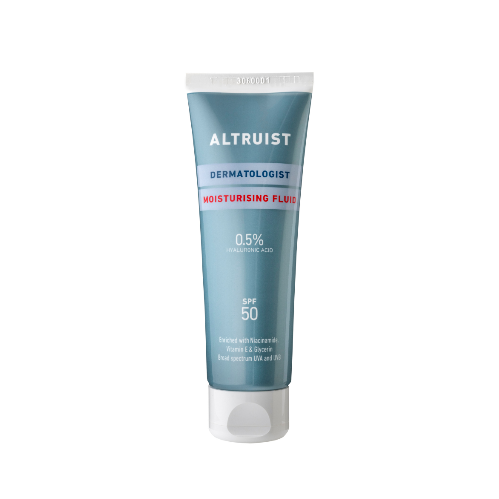 Fluid hidratant cu SPF50 si Acid Hialuronic, 50 ml, Altruist