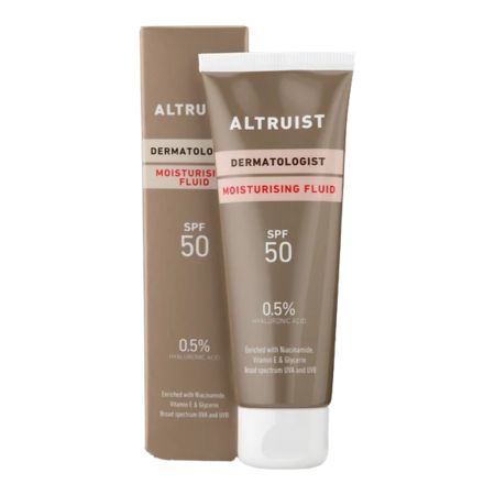 Fluid hidratant cu SPF50 si Acid Hialuronic, 50 ml, Altruist