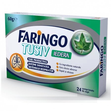 Faringo Tusiv cu iedera, 24 comprimate, Terapia