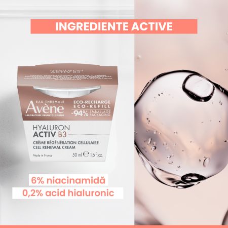 Rezerva Crema Aqua Gel Hyaluron Activ B3, 50 ml, Avene 762487