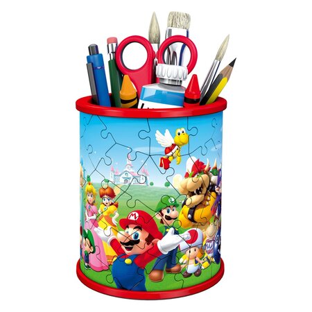 Puzzle 3D - Suport pixuri Super Mario, 54 piese, Ravensburger 698493