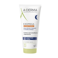 Crema de noapte emolienta pentru piele uscata, atopica Exomega Contro, 200 ml, ADerma