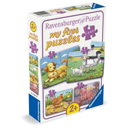 Primul meu puzzle - Familii de animale de la ferma, 2 ani+, Ravensburger 698607