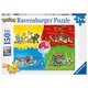 Puzzle diferite tipuri de Pokemoni XXL, 7 ani+, 150 piese, Ravensburger 698673
