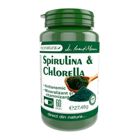Spirulina si Chlorella, 60 capsule, Pro Natura