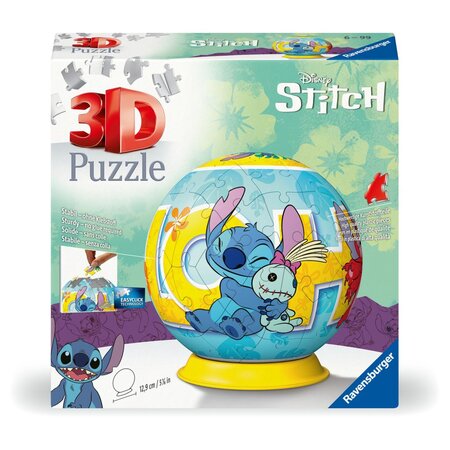 Puzzle 3D - Bila Disney Stitch, 72 piese, Ravensburger