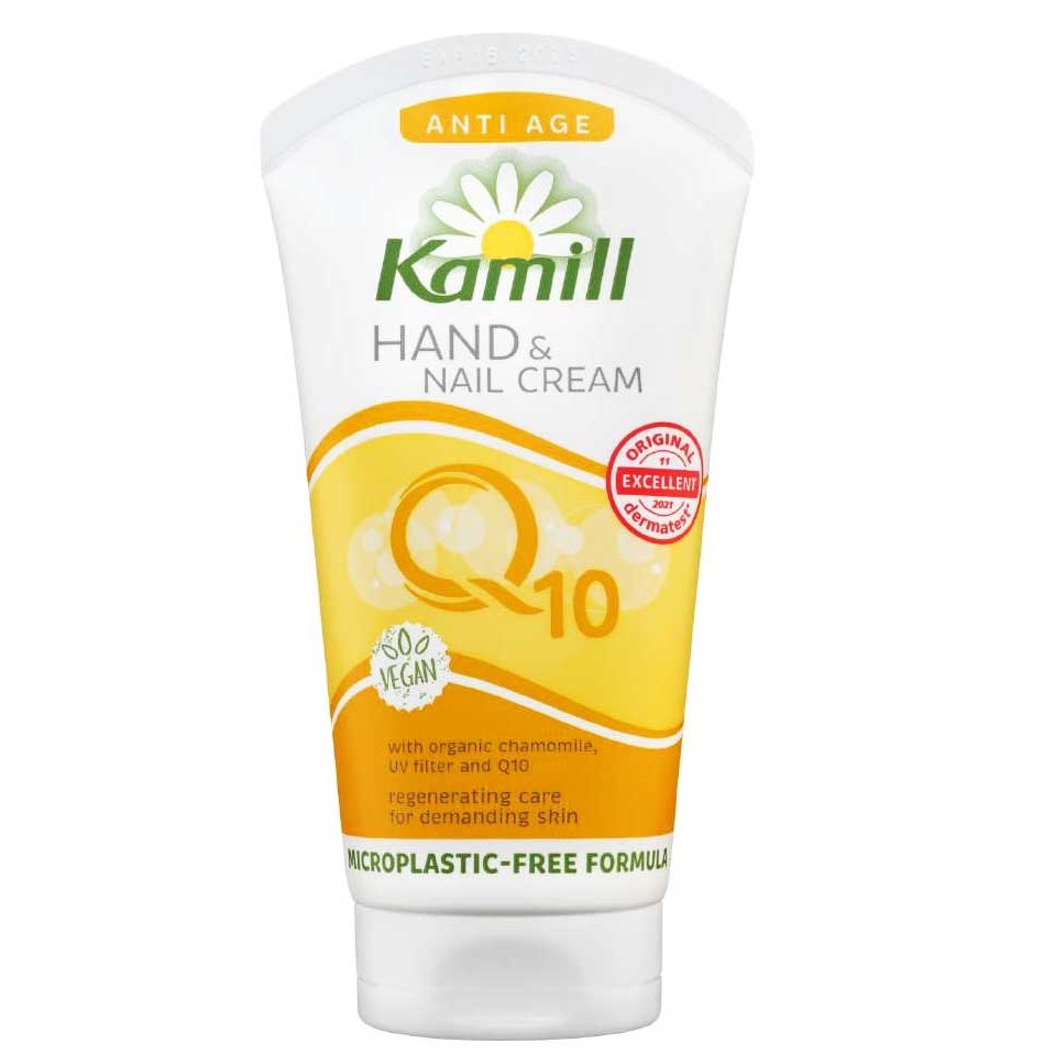 Crema anti-age de maini si unghii cu filtru UV, Musetel Organic, vitamina E si Q10, 75 ml, Kamill