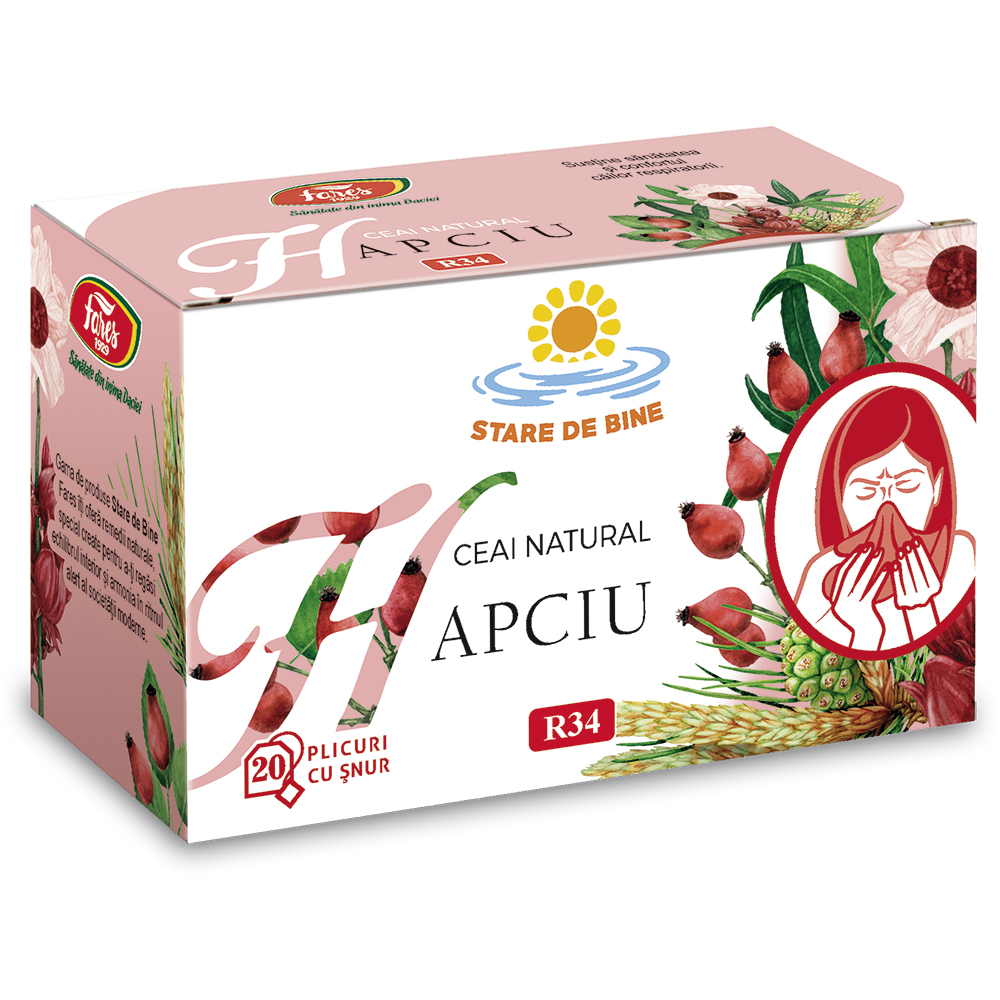 Ceai din plante Hapciu, 20 plicuri, Fares
