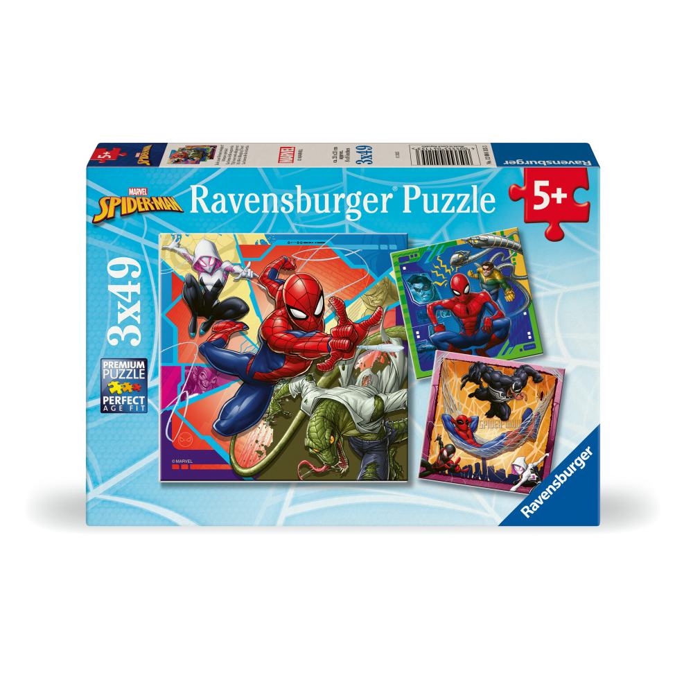 Puzzle Marvel Spiderman, 3x49 piese, Ravensburger