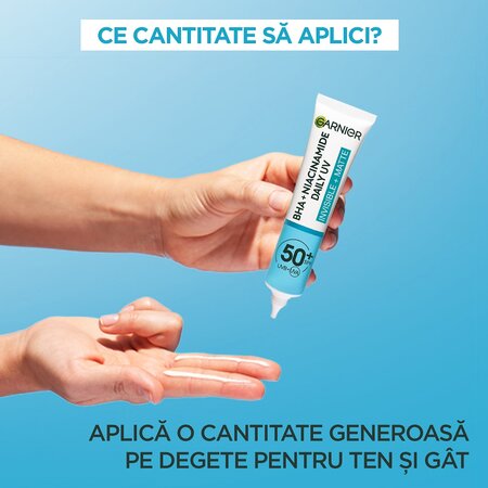 Crema fluida invizibila anti-imperfectiuni cu SPF 50+ Pure Active, 40 ml, Garnier 698912