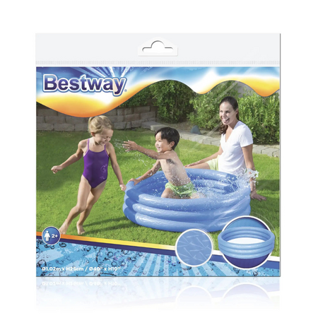 Piscina gonflabila cu 3 inele pentru copii, 122x25 cm, Albastru, +2 ani, Bestway 712511