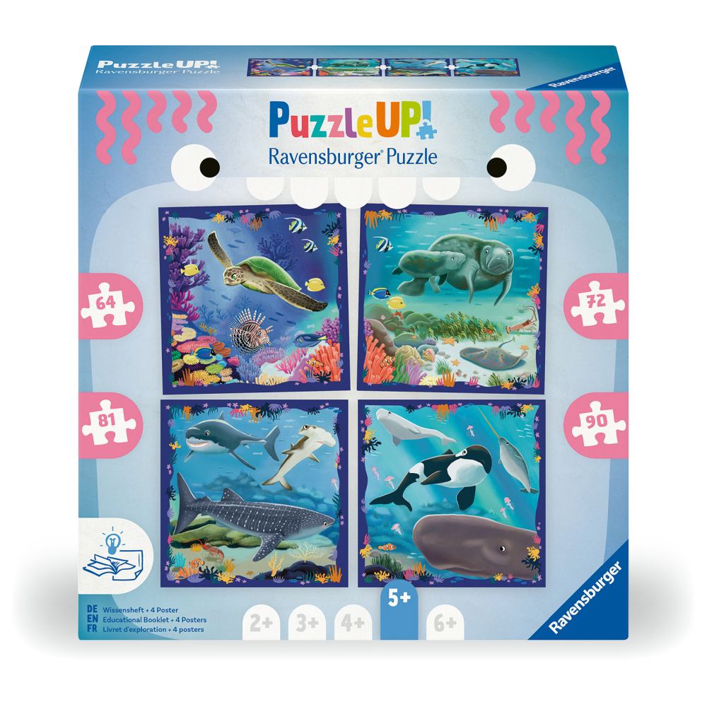 Puzzle Up Animale marine, 5 ani+, Ravensburger