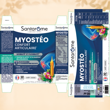 Myosteo Confort articular, 20 fiole, Santarome 806195