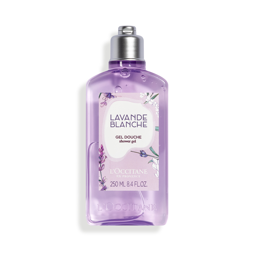 Gel de dus cu extract de lavanda White Lavender, 250 ml, L'Occitane
