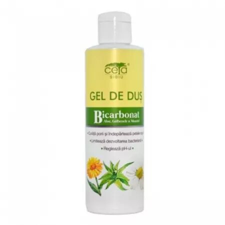 Gel de dus cu Bicarbonat, Aloe, Galbenele si Musetel, 200ml, Ceta