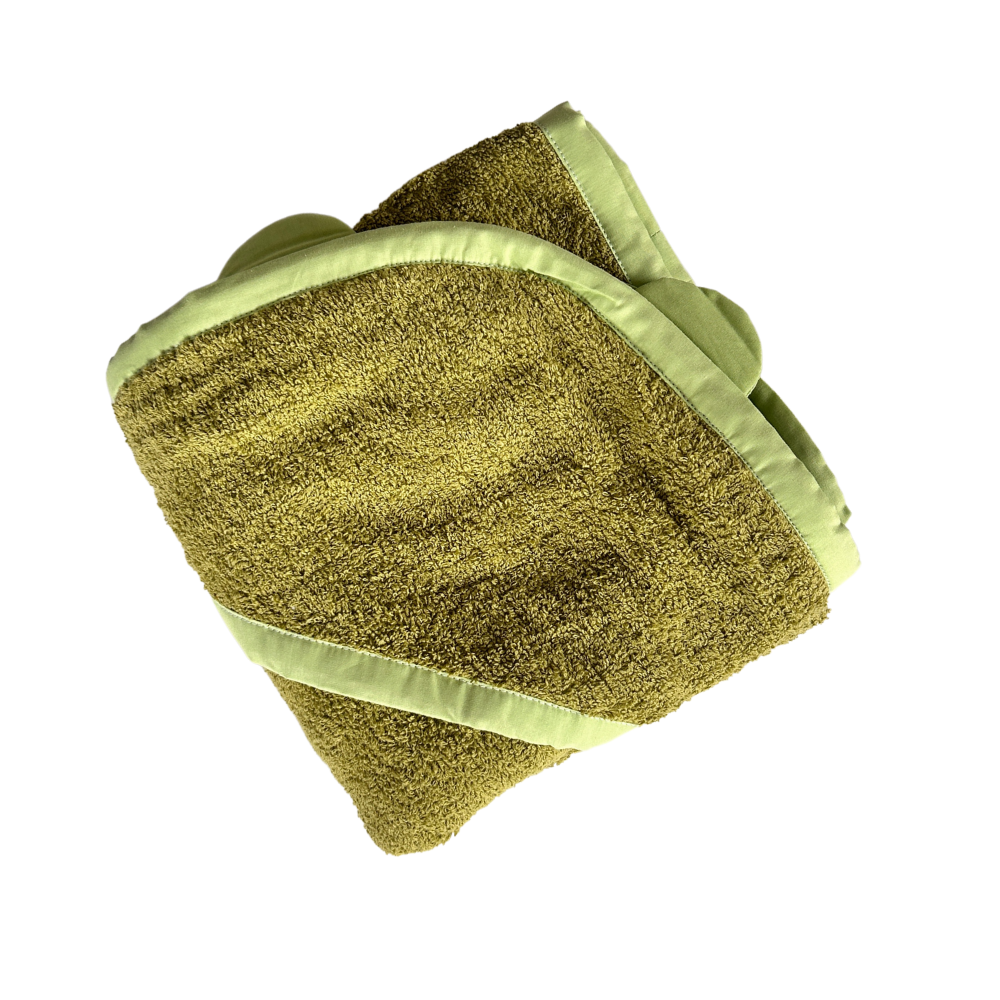 Prosop de baie cu gluga, 100 x 100 cm, Verde Olive, Twindeco