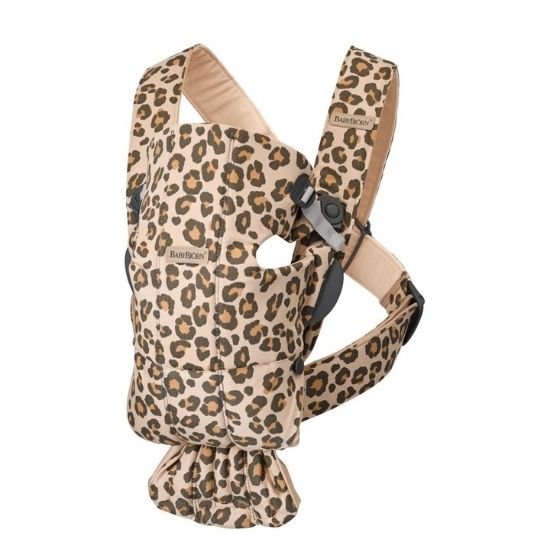 Marsupiu anatomic cu multiple pozitii de purtare Mini Beige/Leopard Bumbac - Editie Limitata, BabyBjorn