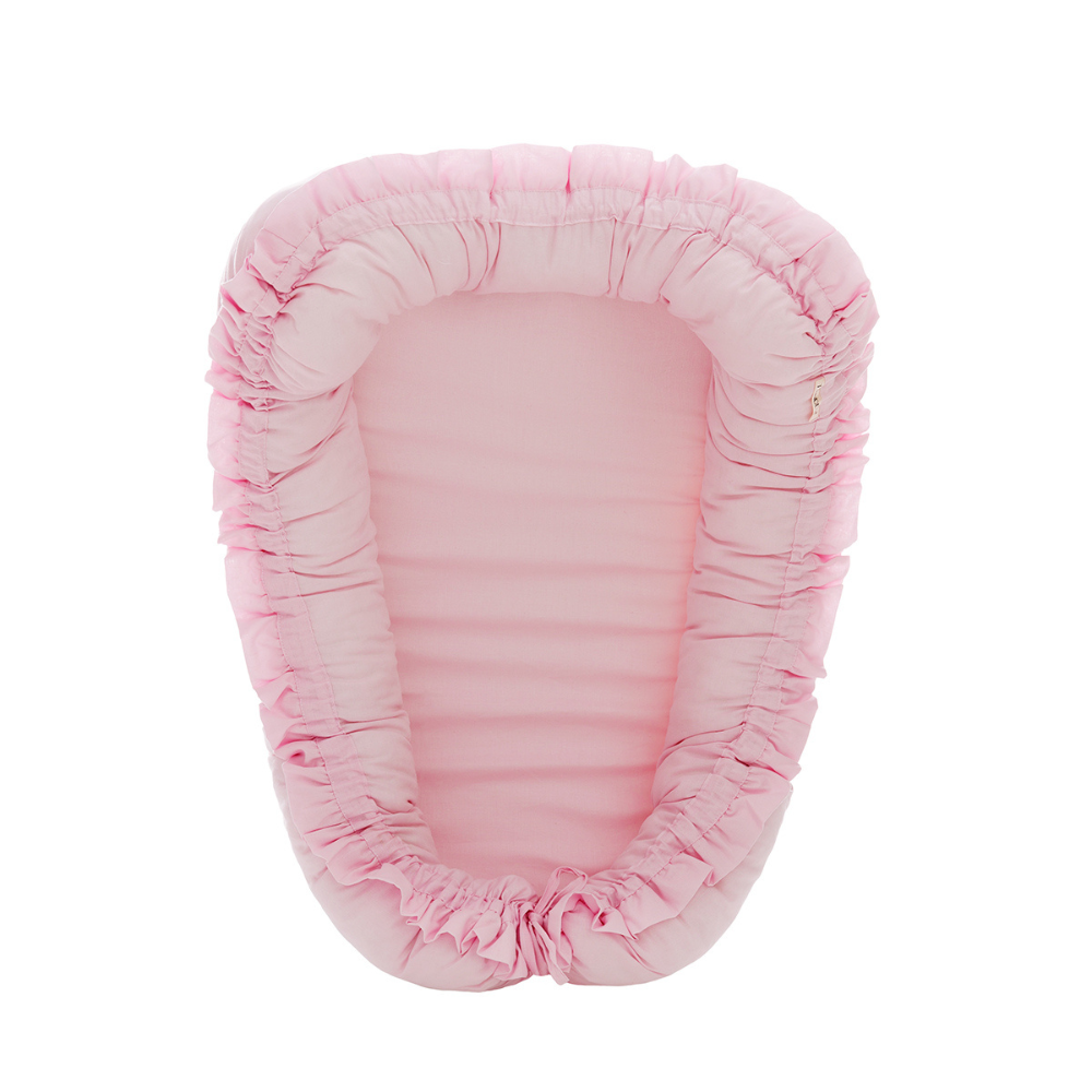 Baby Nest cu volanase, + 0 luni, Roz, Twindeco