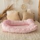 Baby Nest cu volanase, Roz, + 0 luni, Twindeco 699800