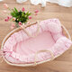 Baby Nest cu volanase, Roz, + 0 luni, Twindeco 699798