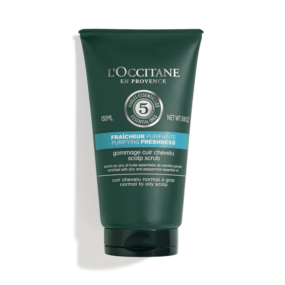 Scrub cu efect revitalizant pentru scalp Purifying, Freshness Scalp, 150 ml, L'Occitane
